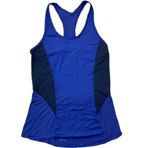 Nike Pro Dri-Fit Women’s Sleeveless Blue Activewear Racerback Tank Top size M